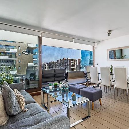 Las Condes Con Terraza, Piscina, Ac Y Parrilla